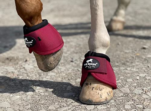 Image of 2520D Horse Bell Boots No-Turn Horse Bell Boots, Equine Ballistic Hoof Overreach Bell Boot, Pair