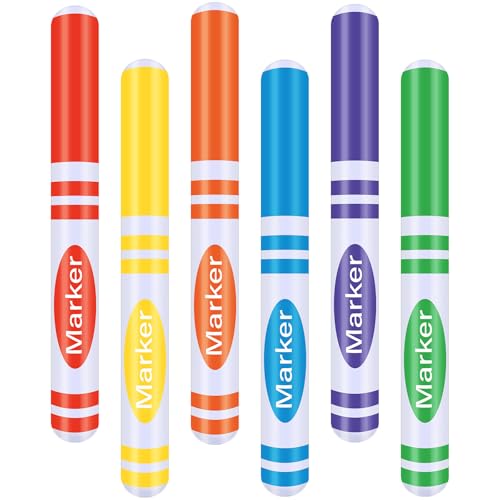 Blueweenly 12 Pcs Giant Inflatable Marker 27 Inch Back to School Inflatable Balloon Preschool Graduation Decorations Large Blow up Marker Party Favor for Classroom Birthday Decor Jumbo School Prop