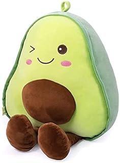 RAINBEAN Stuffed Avocado Plush Teddy 16.5 Inch(Icluding Legs) ,Fruit Soft Cuddly Plushie Cute Toy Hugging Pillow with Foot, Gifts for Kids Girl Boy and Friends Christmas