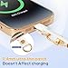 Xfilm Phone Wrist Strap Cable Chain, Gold Metal CellPhone Lanyard - Detachable Anti Theft Phone Strap, Hands-Free Wrist Strap for Women & Man (Cable Chain)