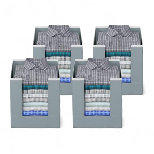 Image of Clothes Organizer Non-Woven Fabric for Wardrobe /Foldable Cupboard Storage Boxes /Rectangular Almirah Organizers for Shirts /Pants /T-Shirts /Dress /Jeans (SHIRT-COVER 004)