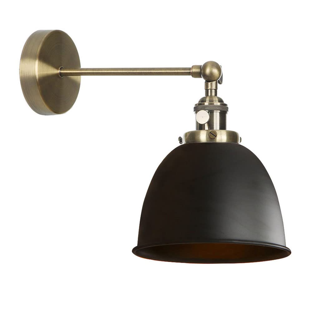Kbuukyyxouy Black Dining Room Decor Wall Sconce, Colorful Unique Decor Wall Lighting Fixture, Metal Indoor Minimalist Creative Wall Lamp, For E27 Warehouse Fireplace Wall Mount Light(Black)