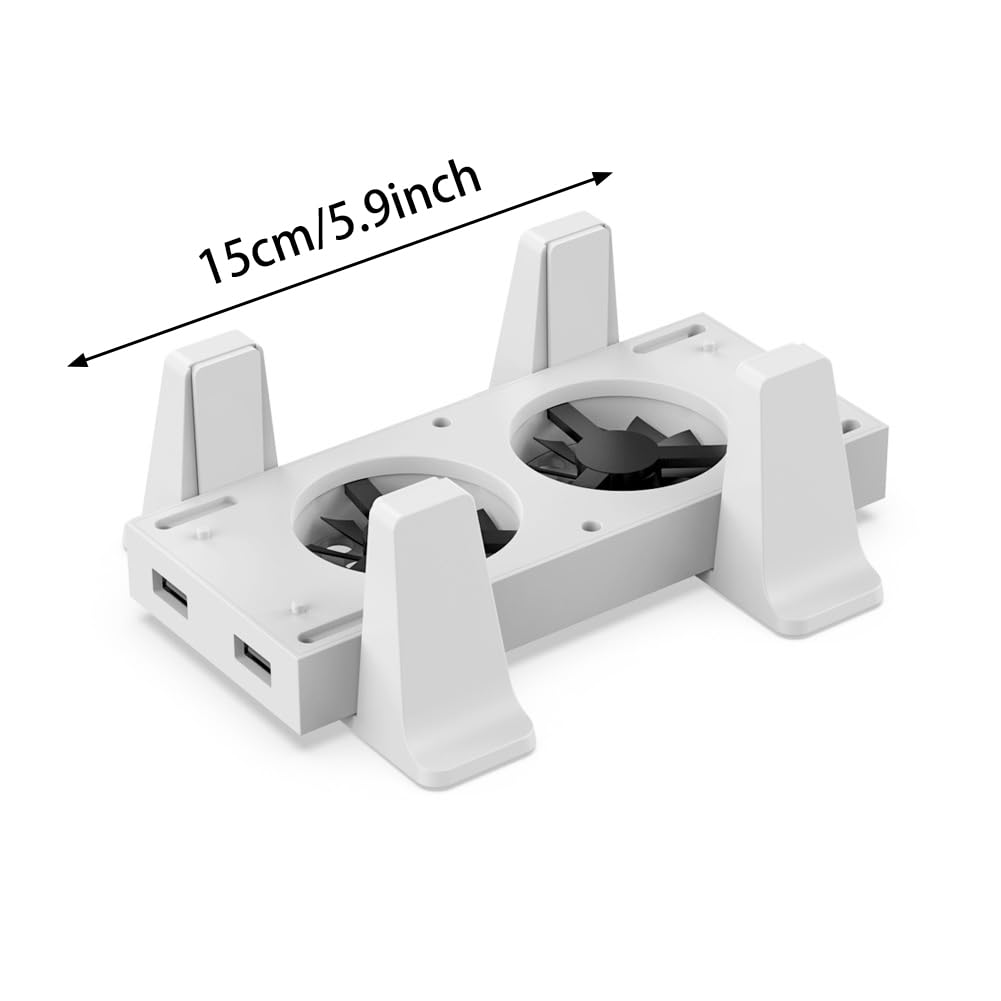 Soporte vertical con ventilador de refrigeración y puertos USB, sistema de refrigeración extraíble para consola serie S, diseño que ahorra espacio para un mejor rendimiento de juego