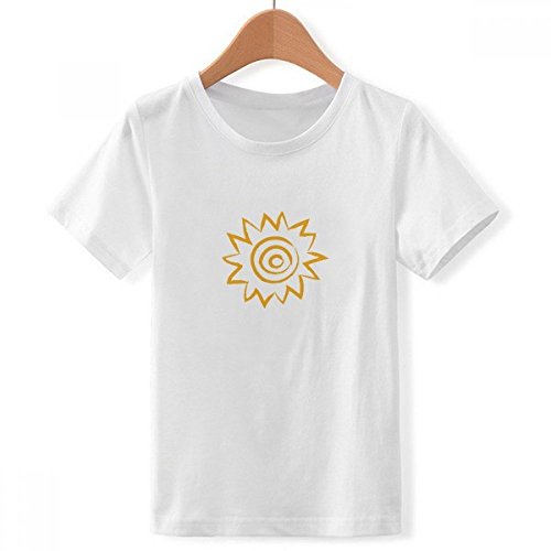 T-Shirt Blanc Soleil Garçon pour Exprimer sa Créativité avec la Peinture Jaune