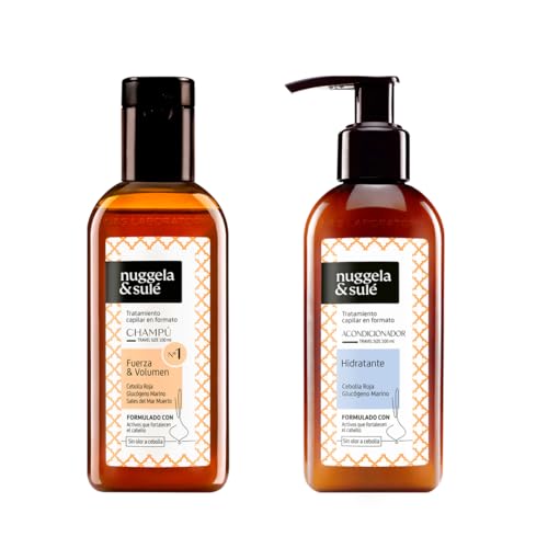 Nuggela & Sulé Pack Champú Nº1 'Fuerza & Volumen' Formato Viaje + Acondicionador Hidratante Formato Viaje - 100 ml + 100 ml