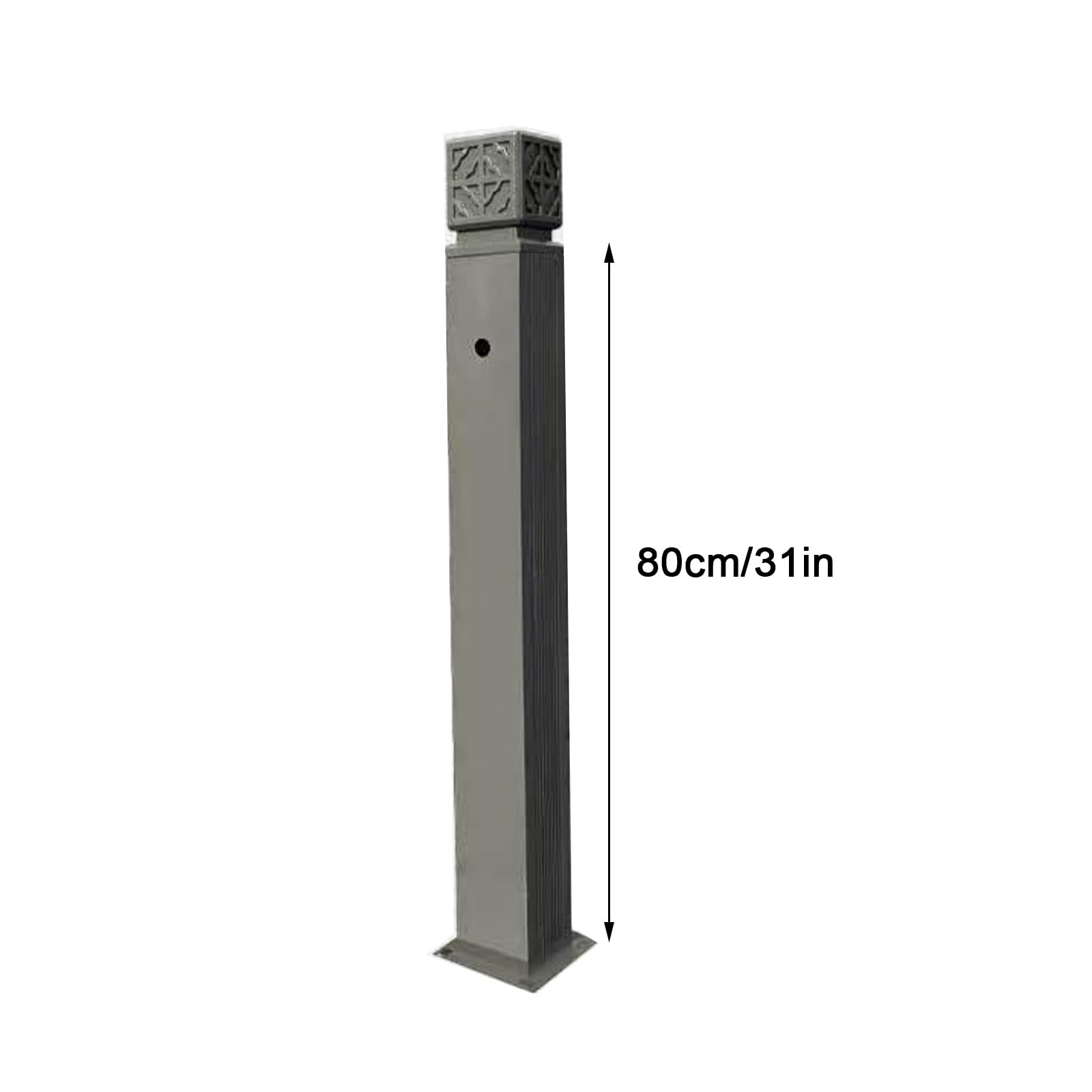 Fuentes Solares Flotantes, Grifo Doble Jardin, Grifos Anticongelante Exterior, Hidrante contra Incendios, Adecuado para Jardín, Granja, Rancho(Gray,80cm/31in)