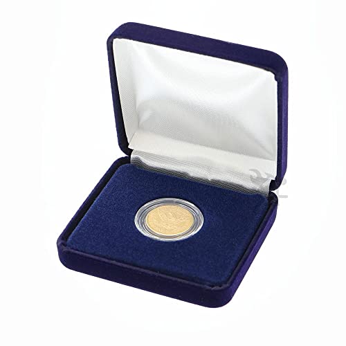 Caja Presentación Monedas Modelo A Terciopelo Azul miniatura 2
