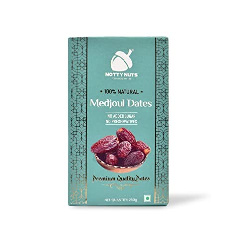 NOTTY NUTS Medjool Dates/Medjoul Dates 5Kg Jumbo Size Khajur/Khajoor No Artificial Colours
