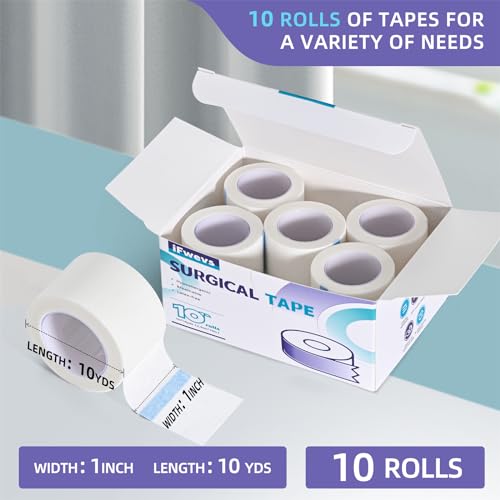 image for iFwevs Paper Medical Tape 10 Rolls - 1