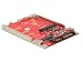 Produktbild Delock 6,35cm 2,5Zoll Konverter SATA 22 Pin > M.2 / mSATA mit Rahmen 7 mm