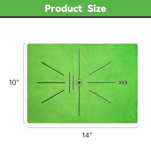 Image of COSPOPTIC Golf Hitting Mat with Swing Path Feedback, Heavy-Duty Rubber Base Anti-Slip Golf Training Mat, Extra Replaceable Surface, Portable Practice Mat for Home Office Garage Yard Indoor Outdoor