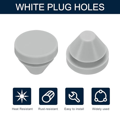 Image of uxcell 10pcs 1 /2 Inch (11.5mm) Silicone Grey Hole Plugs