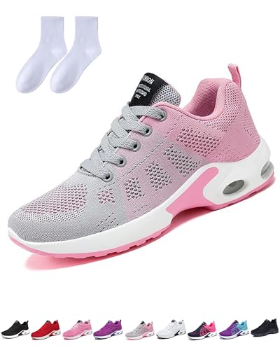 12 Hour Shift Shoes for Women, Non-Slip Shoes for 12 Hour Shifts Standing with Air Cushion Wide Toe...