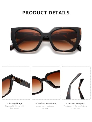 Trendy Oversized Sunglasses Womens Big Square Cat eye Sun Glasses Lentes de sol para mujer3