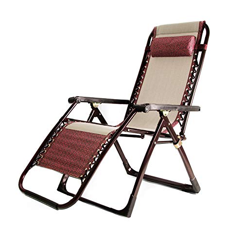 Chaise longue inclinable rouge pour vos bains de soleil