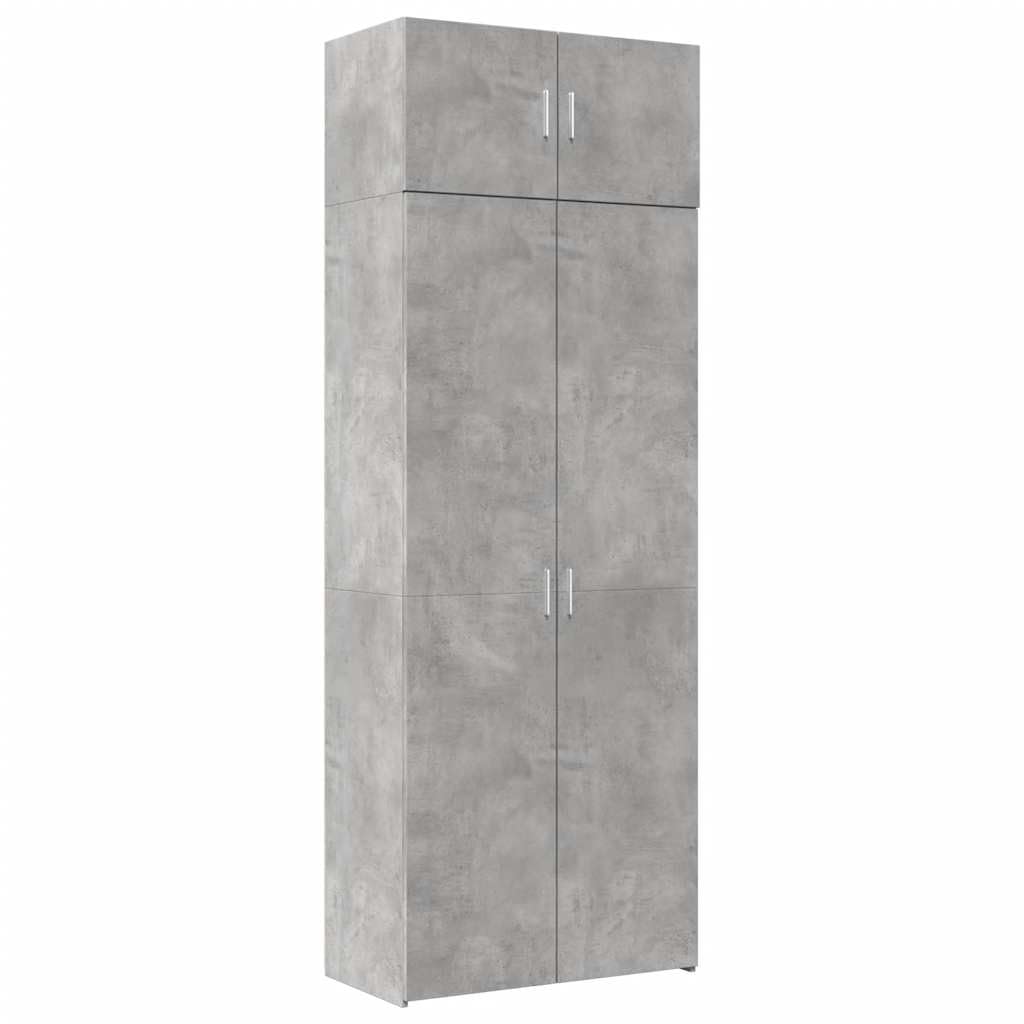 Armario de almacenamiento genérico, color gris, hormigón, 80 x 42,5 x 225