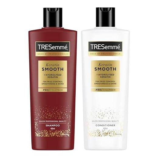 TRESemmé Champú y Acondicionador Keratin Smooth pack de cuidado capilar antiencrespamiento con queratina hidrolizada 400 ml + 400 ml pack de 2