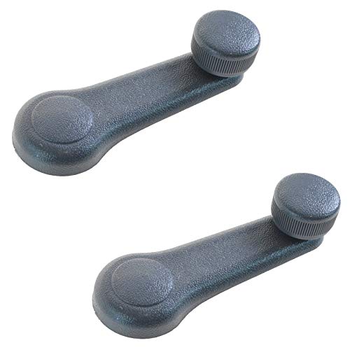 Image of TRQ Window Crank Handle Set Gray Compatible with 1995-2006 Hyundai Accent 1996-2000 Elantra 1999-2001 Sonata