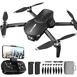 HYTOBP H867 Drones con Cámara 4K para Adultos y Principiantes, Motor Sin Escobillas, 36 Min de Vuelo (2 Baterías), Volteretas 360°, Cuadricóptero RC Plegable(Negro)(Estándar)