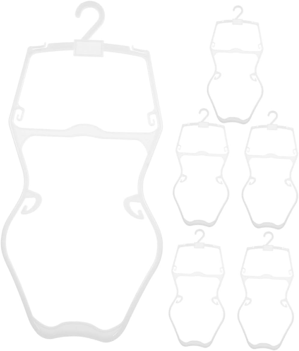 6pcs Plastic Clothes Hangers for Swimwear and Laundry, Swimsuit Drying Rack, Hanger Set for Boys and Closet Organization