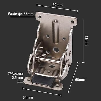 90 Degree Right Angle Thickened Self-Locking Folding Hinge, Heavy Duty Foldable self Locking Hinge 90 Degrees Folding Hinge Bracket Lock Extension Support Hardware for Table Leg Bed Leg Feet.