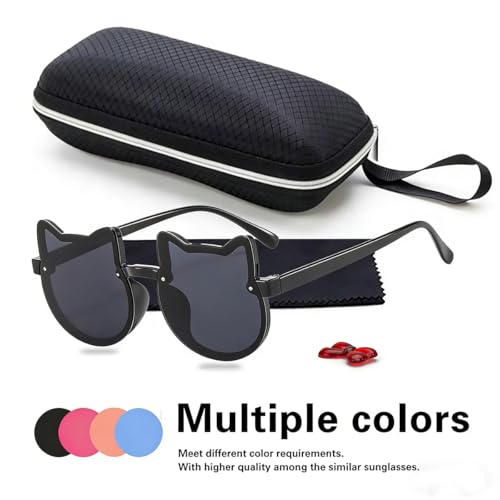 Image of Kids Sunglasses Polarized UV Protection Lovely Pink Cat Girls Sunglasses Kitty Age 2-8 Baby