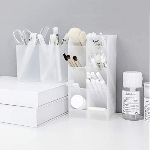 Organiseur De Bureau 5 Pièces Qualsen - 3 Supports + 2 Gobelets Pour Stylos, Crayons, Fournitures De Bureau Ou Maquillage