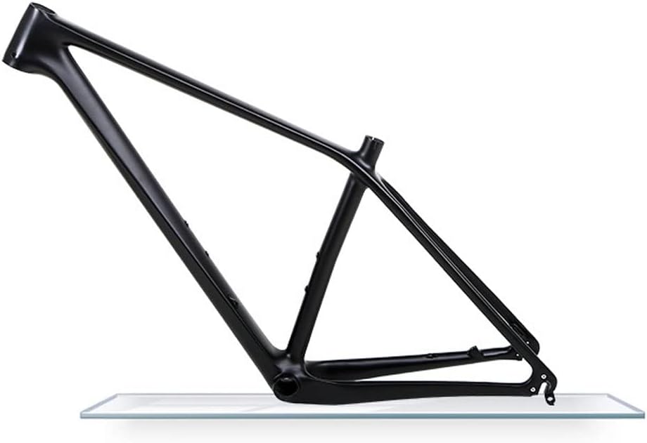 Carbon Fiber Bike Frame 27.5er 29er Hardtail Mountain Bike Frame 15''/17''/19'' XC AM Disc Brake Frame QR 135mm Routing Internal(Glossy Black,29 * 19'')