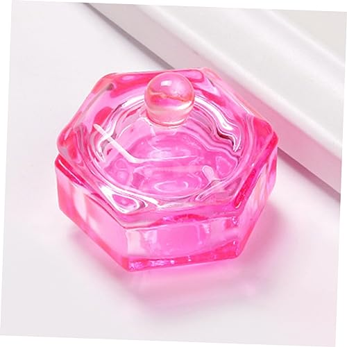 2 piezas plato de cristal para monómero uñas acrílicas miniatura 6
