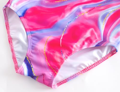 Nokecina Girls Swimsuits One-Piece Bathing Suits Multicolor Kids Sport Summer Beach Swimwear for 2-10 Years Old