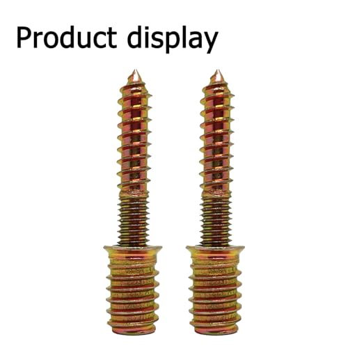 Image of 12 Sets Wood Furniture Set,M8x60mm Double Headed Bolts Self-Tapping Screw,M8x20mm Threaded Insert Hex Socket Nut,M8 Hanger Bolt Driver,8mm Hex Wrench for Joint Furniture Legs