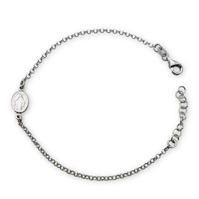 Bracelet Vierge Miraculeuse argent parfait pour sublimer vos tenues décontractées ou habillées