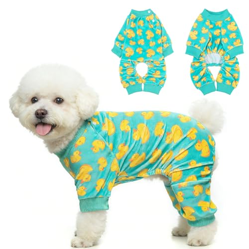 Image of BEAUTYZOO Dog Pajamas, Soft Stretchy Fleece Puppy Sweater for Small Dogs