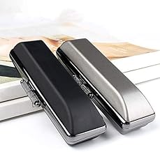 Seal Case, Hanko Case, with Vermilion, Titanium Color Seal Case (Black, L 0.65 - 0.7 inches (16.5 - 18 mm))