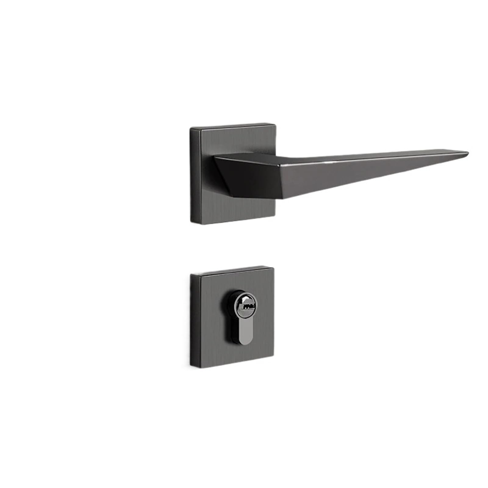 Serrure de porte silencieuse pour chambre et bureau gris 72mm