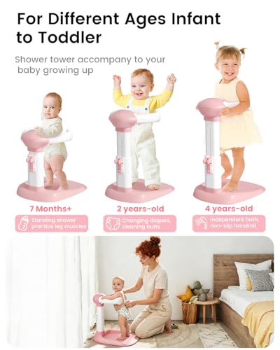 Support de douche pour bébé COOSEYA réglable et support de bain pour tout-petits