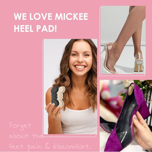 Image of Heel Pads - Heel Inserts for Women, High Heel Comfort Pads, Non-Slip Heel Grips, Shoe Filler & Heel Protectors for Women's Shoes (4Pairs)