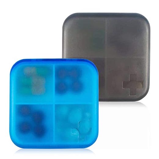 2 Pack Portable Travel Pill Organizer Case for Pocket or Purse Cute Small Daily Pill Box BPA Free Plastic Medicine Vitamin Holder Container (4 Compartments)