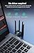 USB WiFi Adapter for PC ，Wireless Network Adapter for Desktop with 2.4GHz, 5GHz High Gain Dual Band 4 Antenna, Wireless Adapter for Windows11/10/8.1/8/7
