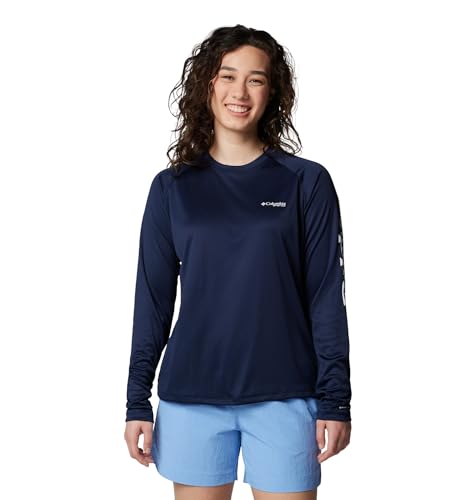 Columbia Damen Tidal Tee II Langarm, Collegiate Navy/White Logo, 3X – Ansicht 1