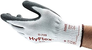 Ansell HyFlex 11-735 Cut-Resistant Work Gloves, Mechanics Glove, Abrasion-Resistant and Enhanced Grip Technology, PPE Men Women, Reusable, Black, Size XS (12 Pairs)