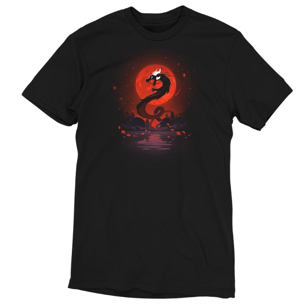 TeeTurtle womens Women's Relaxed Blood Moon Dragon T-shirt T-Shirt