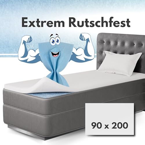 Topper Stopper Matratzenschoner Antirutsch 90 x 200 cm Antirutschmatte für Matratzen Matratzenhalter Boxspringbett Antirutschmatte für Topper Anti Rutsch Matratzenunterlage Lattenrostauflage Bett