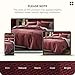 Bedsure Cotton Duvet Cover King - 100% Cotton Waffle Weave Maroon Red Duvet Cover King Size, GentleSoft™ and Breathable Bedding Set for All Season, 3 Pieces, 104
