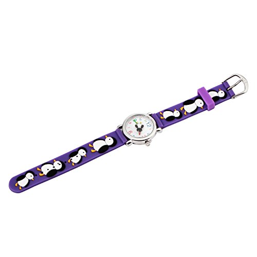 Image of Jewtme Kids Time Teacher Watches 3D Cute Cartoon Silicone Children Toddler Butterfly Wrist Watches for Ages 3-10 Boys Girls Little Child