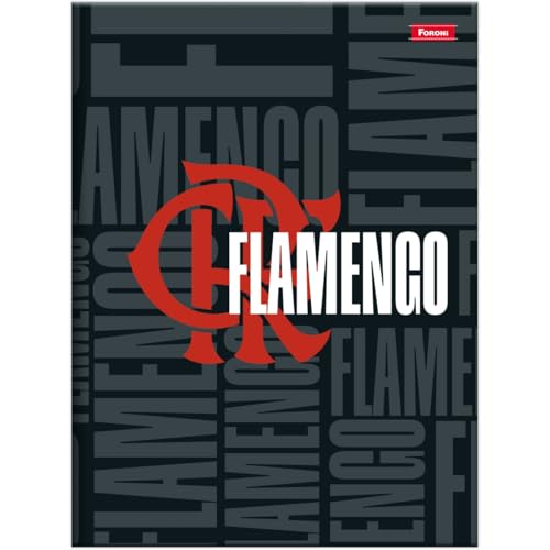 Kit de Cadernos, Foroni, Brochura, 1/4, Capa Dura, Flamengo, 80 Folhas, Pacote com 5