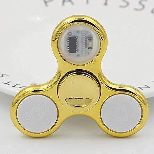 Dherik Tradworld Light Hand Spinner Three Sides Metal Spinner with Smooth Long Spinning Stress Relief Buster and Boredom Buster Fidget Toys for Kids | Metal Fidget Spinner Toy for Kids with LED Light