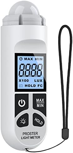AIOMEST Luxmetro Digitale Portatile, 270° Light Meter, 0,01~300.000 Lux Luce Misuratore Di Illuminamento Per Luce Di Crescita Delle Piante A LED, Luci Esterne Per Interni, Acquario, AI-881E, Giallo