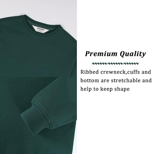Jiahong Kids Crewneck Sweatshirts Fleece Soft Sweatshirt Long Sleeve Pullover Winter Boys Or Girls 3-12 Years Dark Teal Xl #TOP2