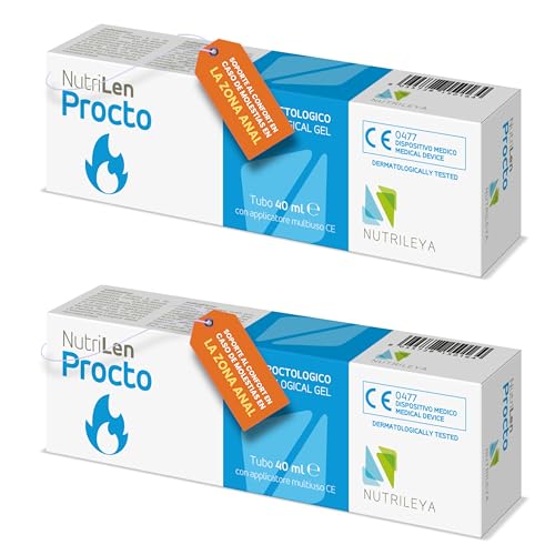 NutriLen Procto 80 ml — Crema para hemorroides y fisuras anales natural con Hamamelis, Tea Tree, Ácido Hialurónico y Nopal; con aplicador endorrectal; Made in Italy; sin corticoides ni lidocaína